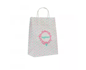 Bag "Colored dots" with twisted handles (290х210х115) (арт. 855) - picture