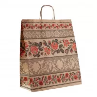 Bag "Ornament" with twisted handles (380x320x150) - picture