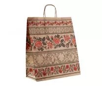 Пакет "Орнамент" з крученими ручками (380х320х150) - зображення