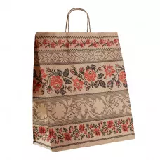 Bag "Ornament" with twisted handles (380x320x150) - picture